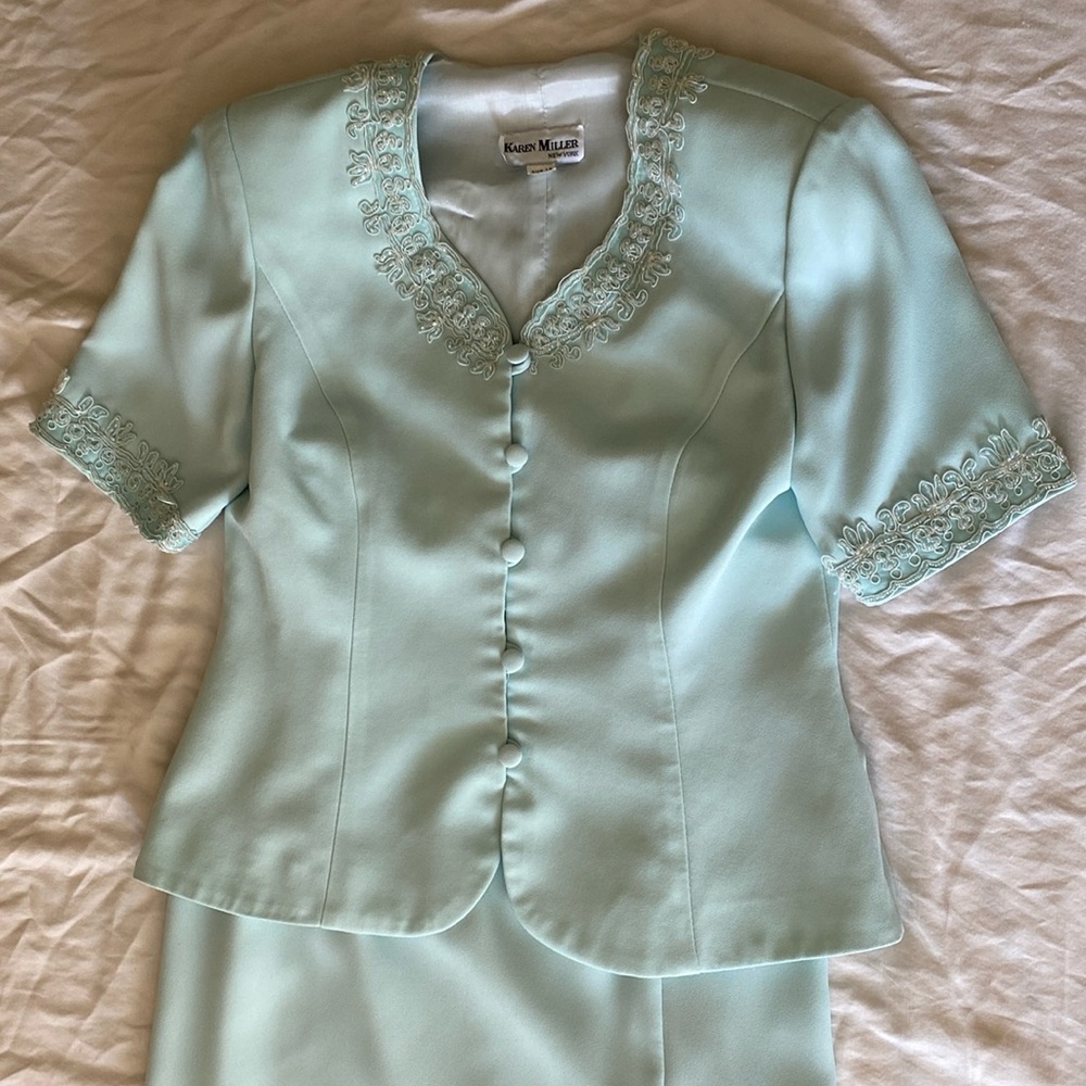 Elegant Seagreen Dress Suit